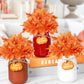 Fall Jar Floral Arrangement Table Centerpiece with Faux Maple Leaves | momhomedecor