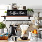 Coffee Bar Wooden Box Coffee Station Organize- Black | momhomedecor