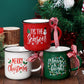 Christmas Mini Coffee Mug Merry & Bright Gift for Love Set of 3 | momhomedecor