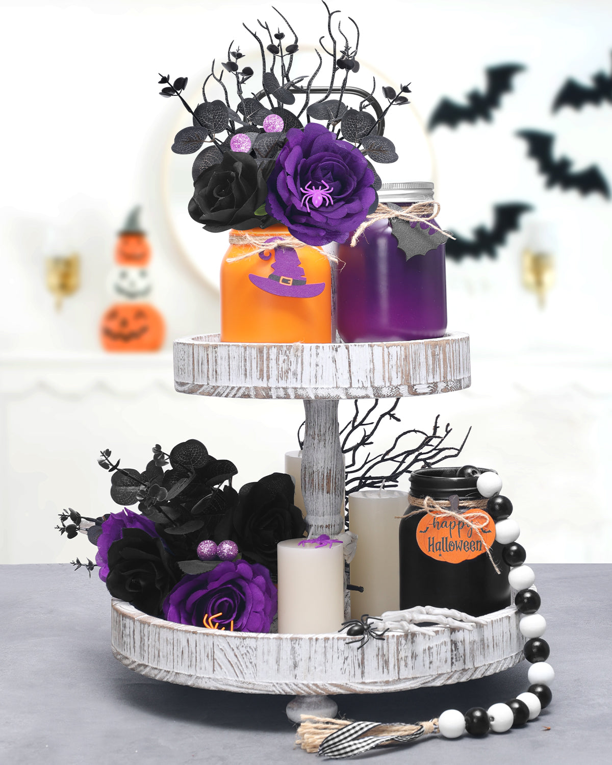 Halloween Mason Jar Hocus Pocus Table Centerpieces | decor, Halloween | momhomedecor
