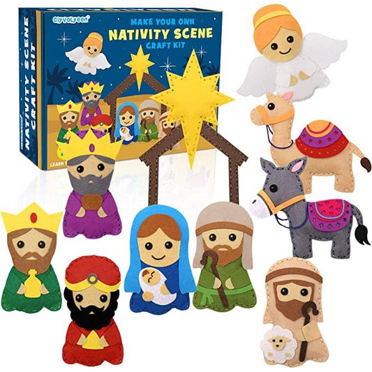 Nativity Scene Craft Kit Christmas Ornaments DIY Kids Craft | momhomedecor