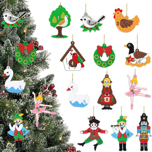 12 Days of Christmas Ornaments Set of 12 | momhomedecor