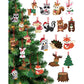 12pcs Christmas Tree Ornament Woodland Animals Hanging Ornament | momhomedecor
