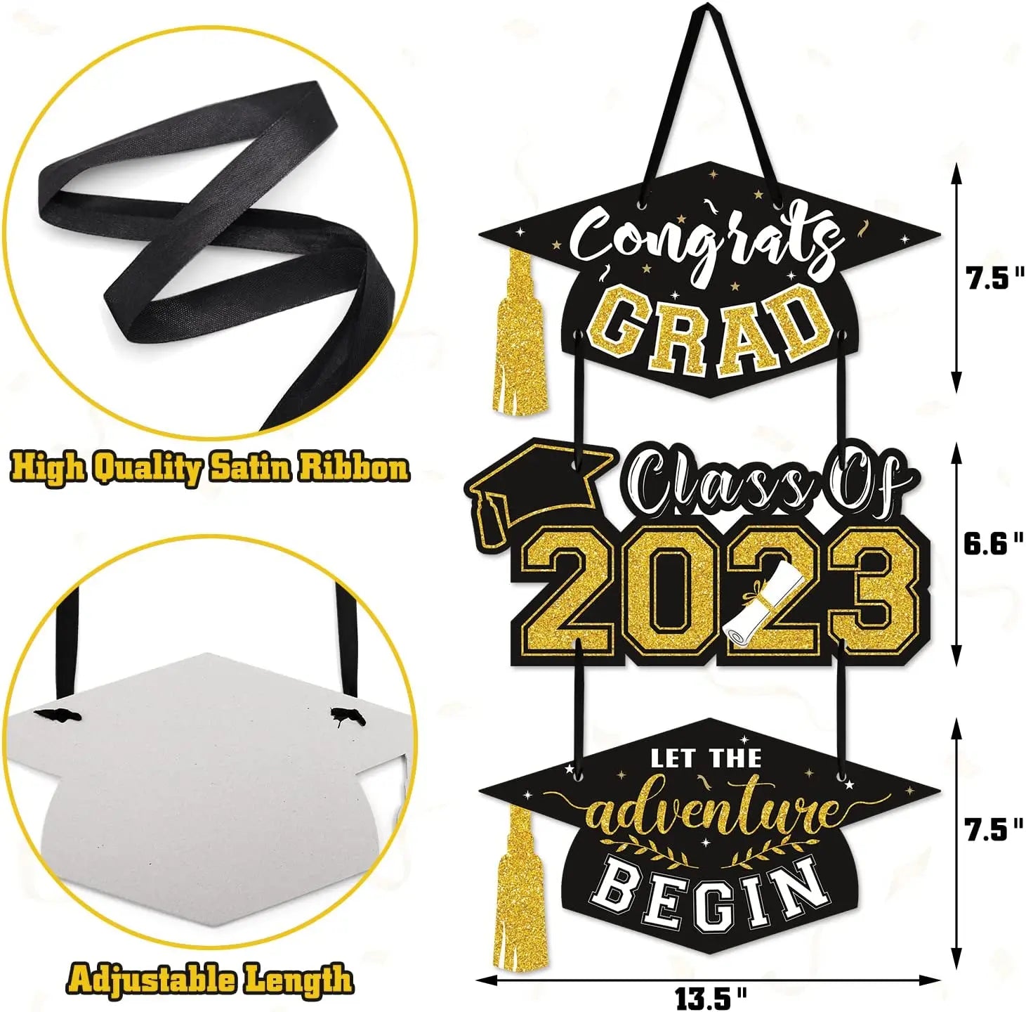 2023 Graduation Door Sign Black momhomedecor