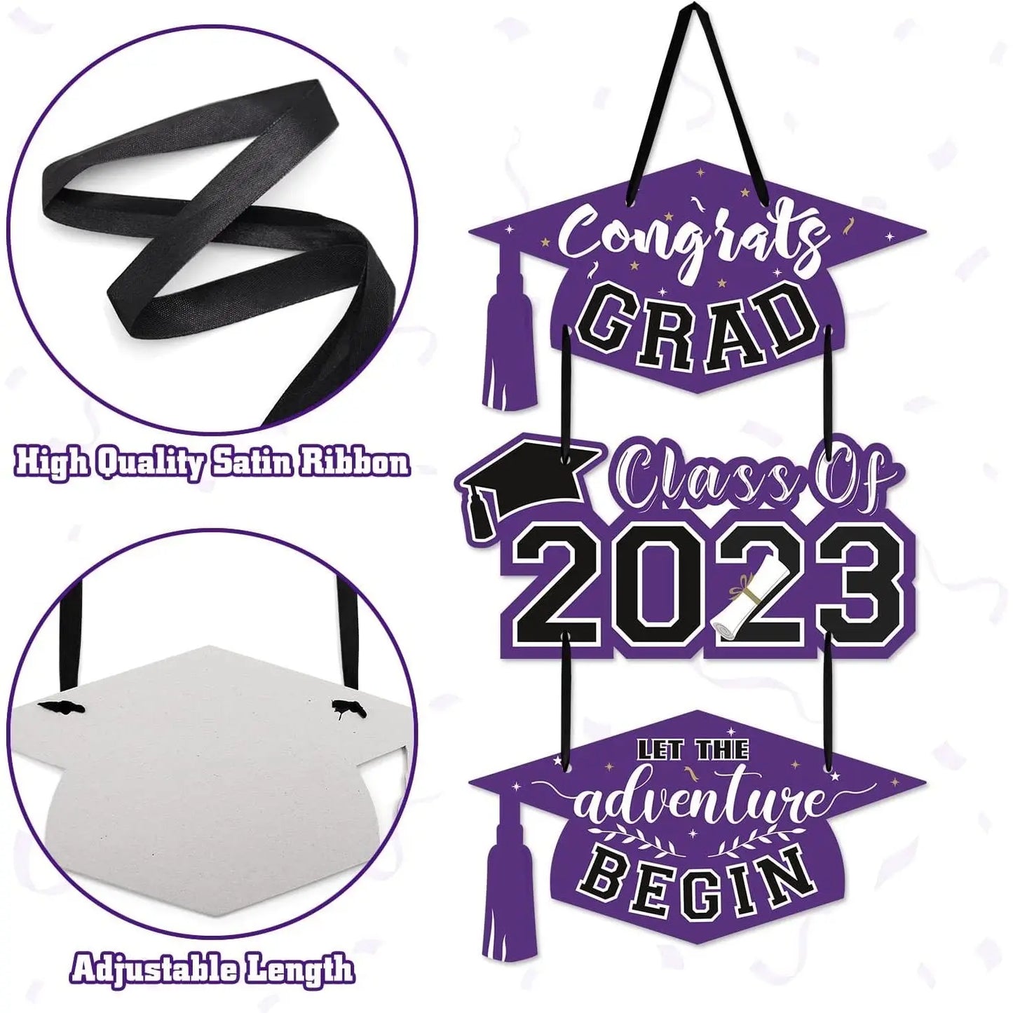 2023 Graduation Door Sign Purple momhomedecor