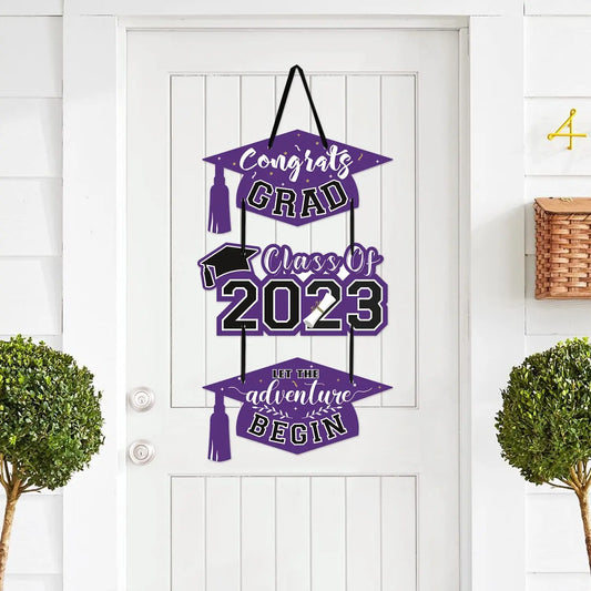 2023 Graduation Door Sign Purple | momhomedecor