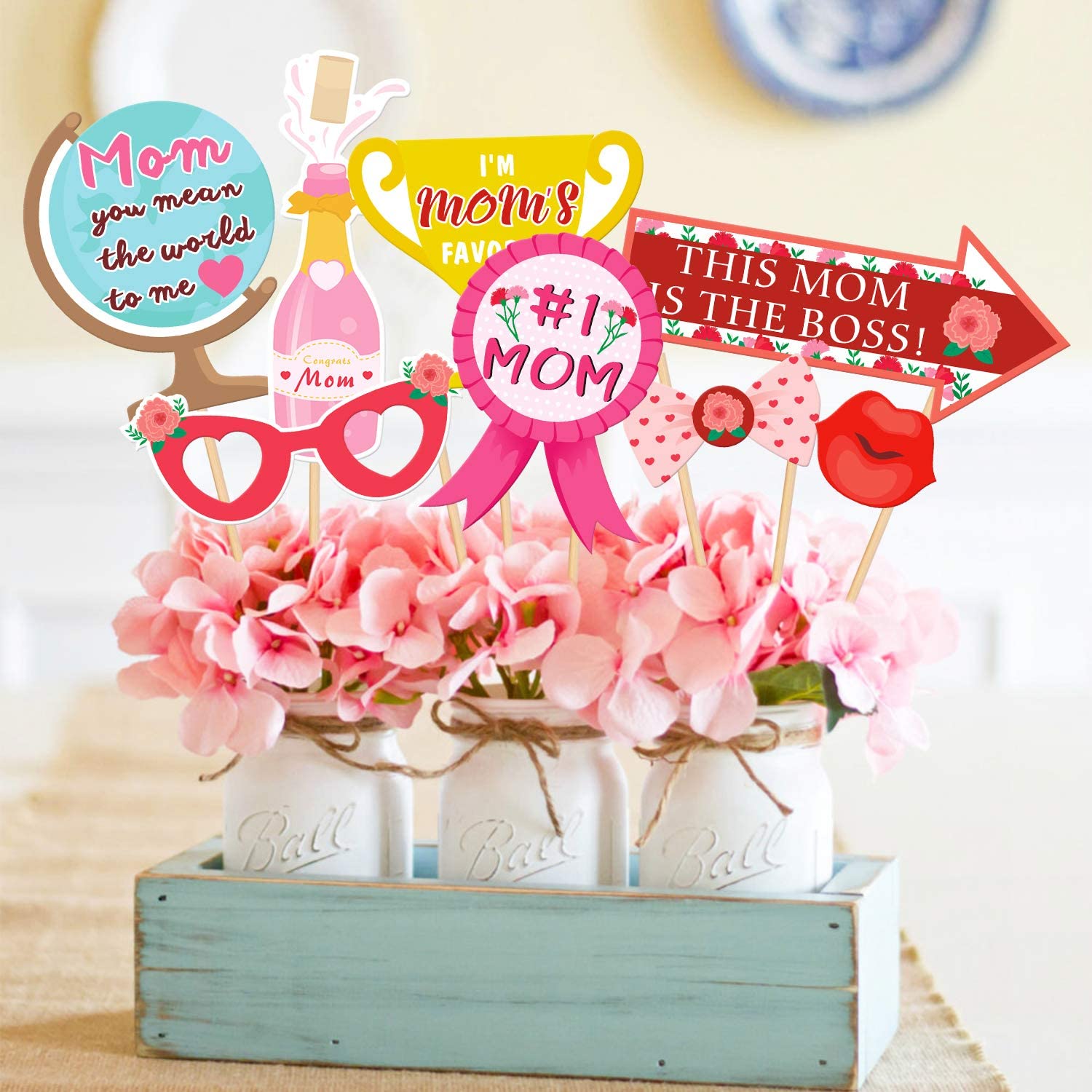 35PCS Mother's Day Photo Booth Props momhomedecor