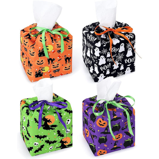 4PCS Halloween Tissue Box Covers | momhomedecor