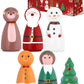 6pcs Christmas Peg Dolls Wooden Toys Figures for Small World Play | momhomedecor