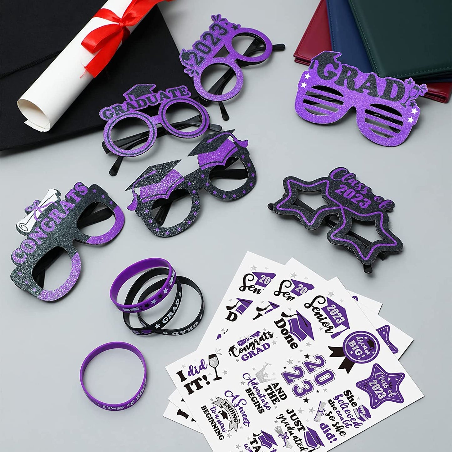 90PCS Purple Graduation Party Supplies | momhomedecor