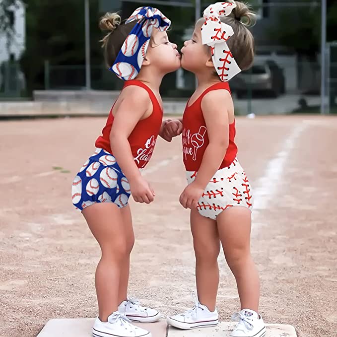 Baseball Bummies for Baby Girls Outfit Newborn Girl Summer Clothes momhomedecor