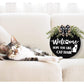 Cat Welcome Sign We Hope You Like Cat Hair Front Door Wreath 12 Inches(White) momhomedecor