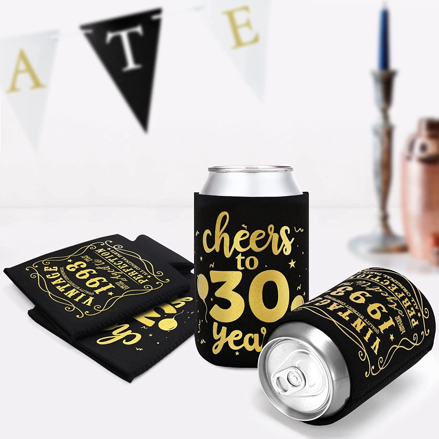 Cheers to 30 Years Can Sleeves Set of 12 momhomedecor