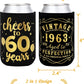 Cheers to 60 Years Can Sleeves Set of 12 momhomedecor