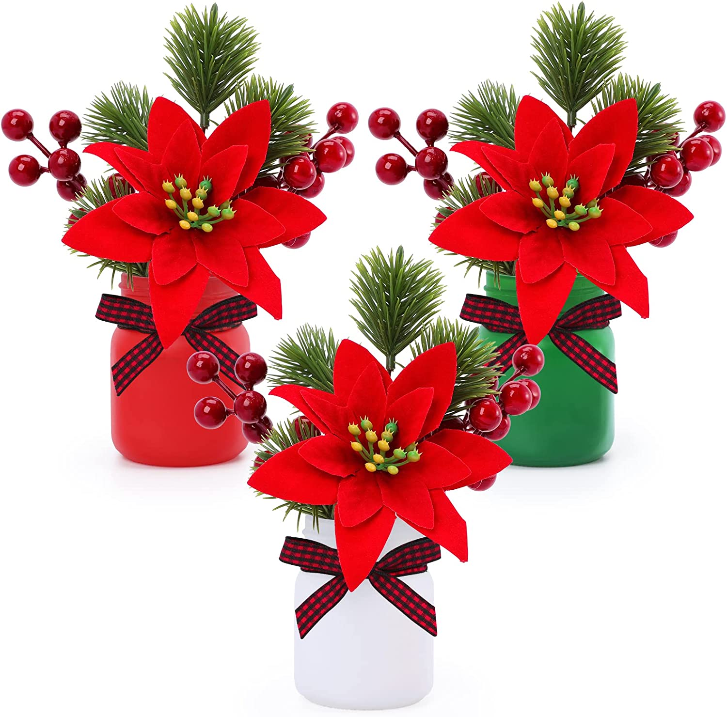 Christmas Mini Mason Jar Set of 3 | momhomedecor