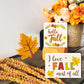 Fall Maple Leaf Tiered Tray Decor Wood Signs Self Standing Wooden Block momhomedecor