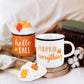 Fall Pumpkin Decorations with Faux Whipped Cream Mug Toppers momhomedecor