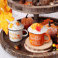 Fall Pumpkin Decorations with Faux Whipped Cream Mug Toppers | decor, fall | momhomedecor