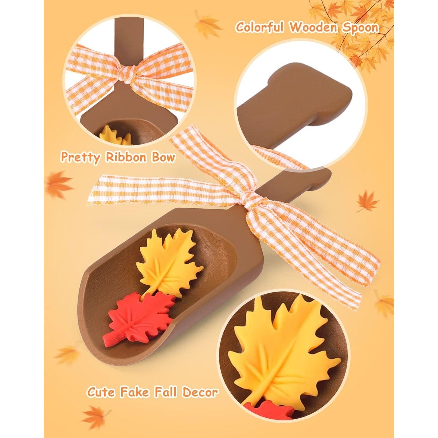 Fall Scoop Decor Fall Tiered Tray D¨¦cor Wooden Spoon Set of 3 momhomedecor