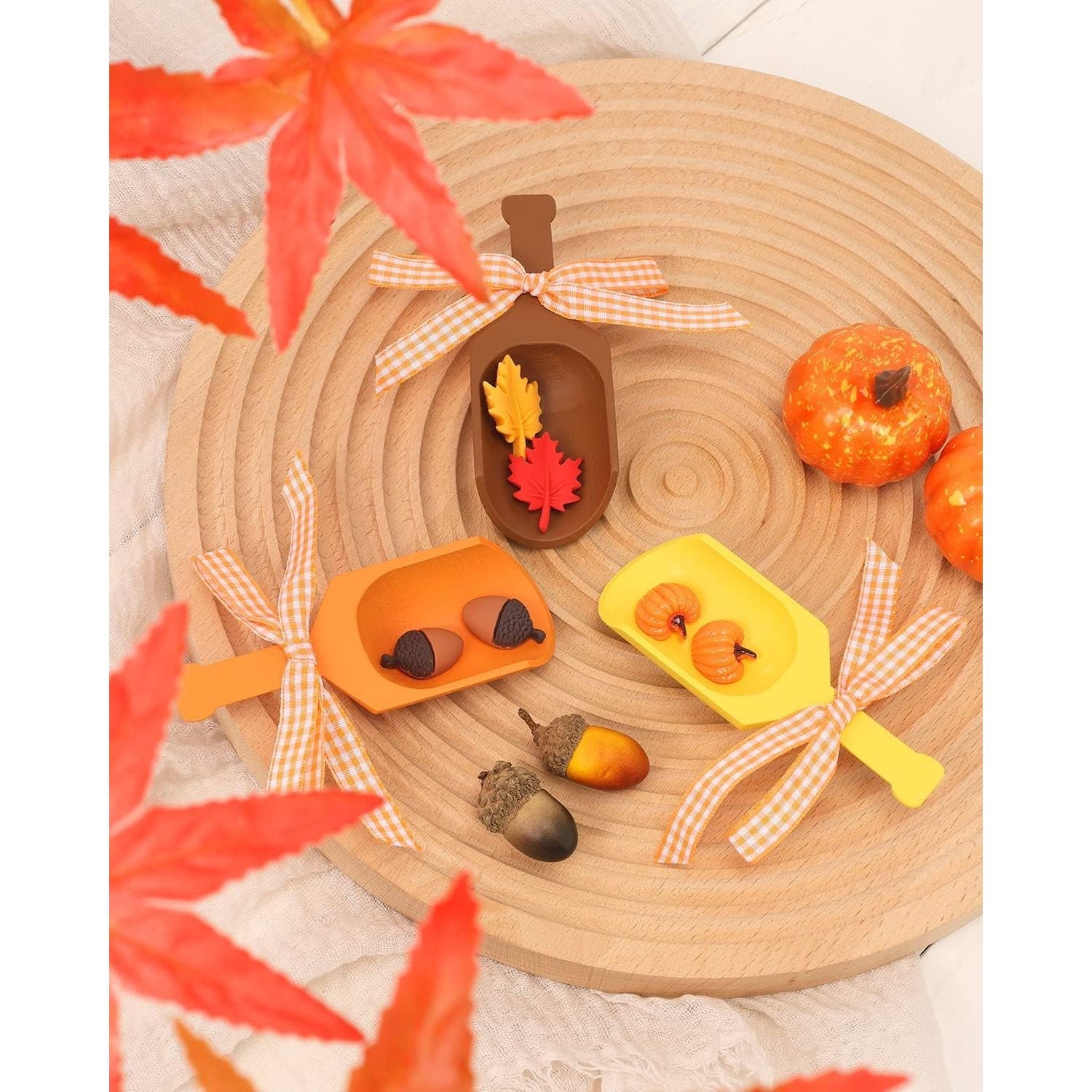 Fall Scoop Decor Fall Tiered Tray D¨¦cor Wooden Spoon Set of 3 | momhomedecor