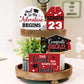 Graduation Tiered Tray Decorations Red | momhomedecor