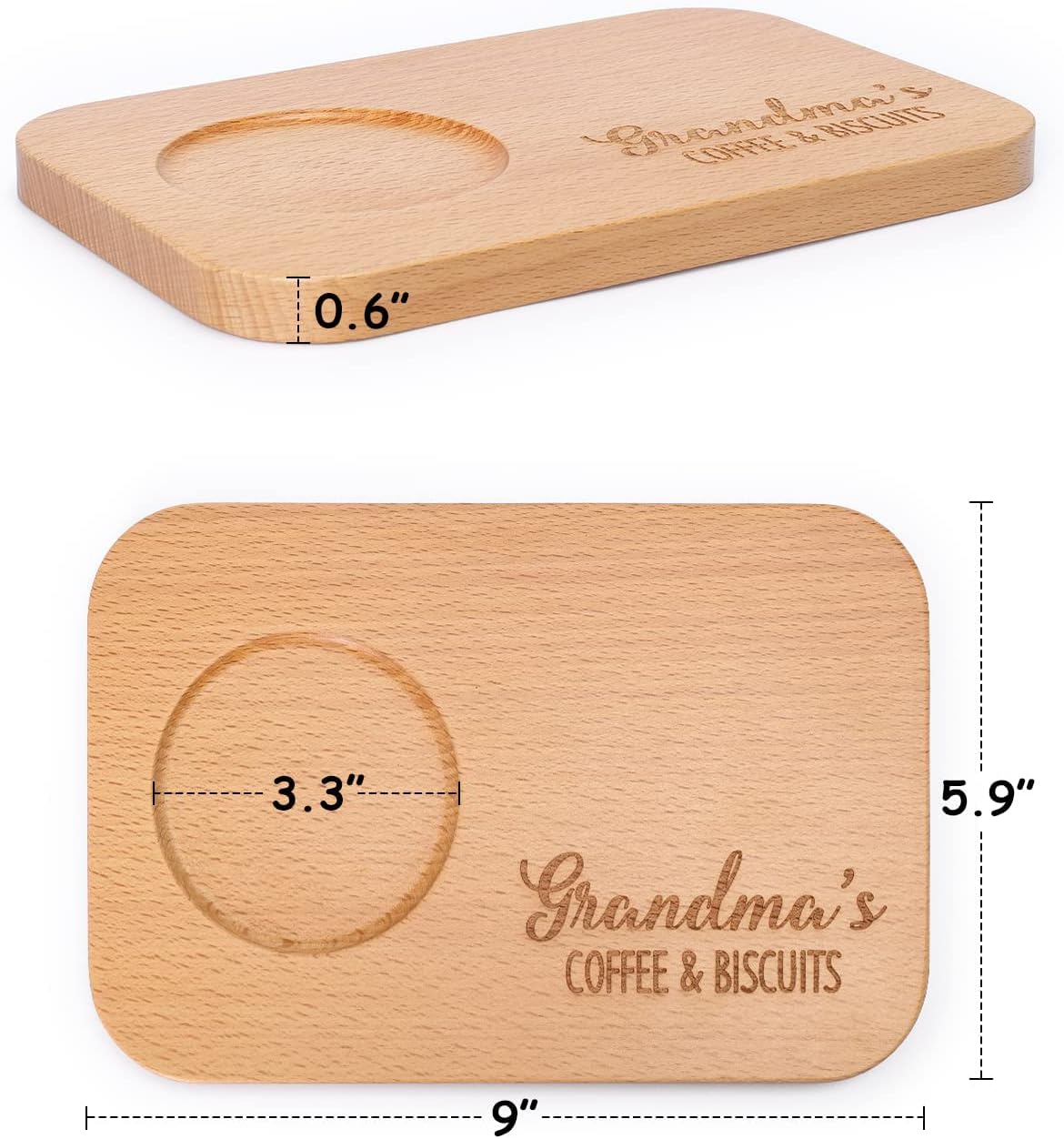 Grandma Gifts Serving Tray Coffee Cookies Wooden Small Tray momhomedecor