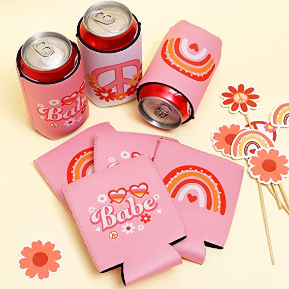 Groovy Bachelorette Party Can Sleeves 12 PCS | momhomedecor