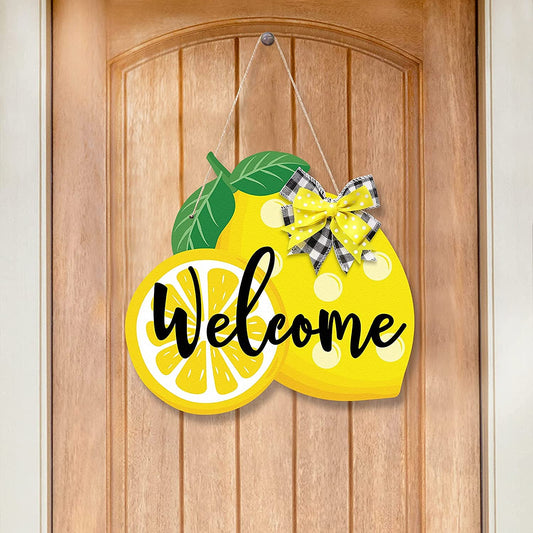 Lemon Welcome Door Sign | momhomedecor