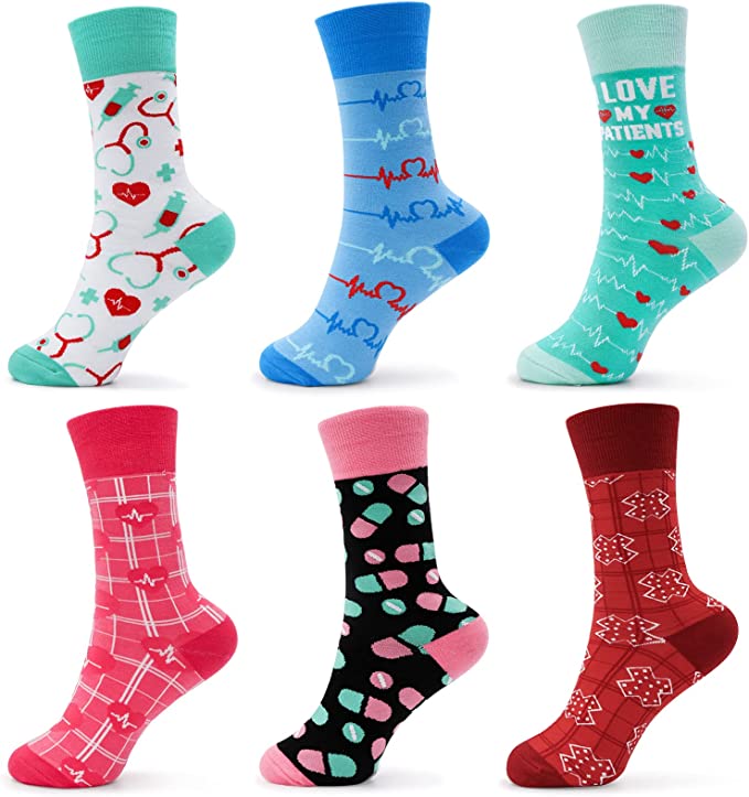 Nurse Gifts Funny Socks 6 Pairs | momhomedecor