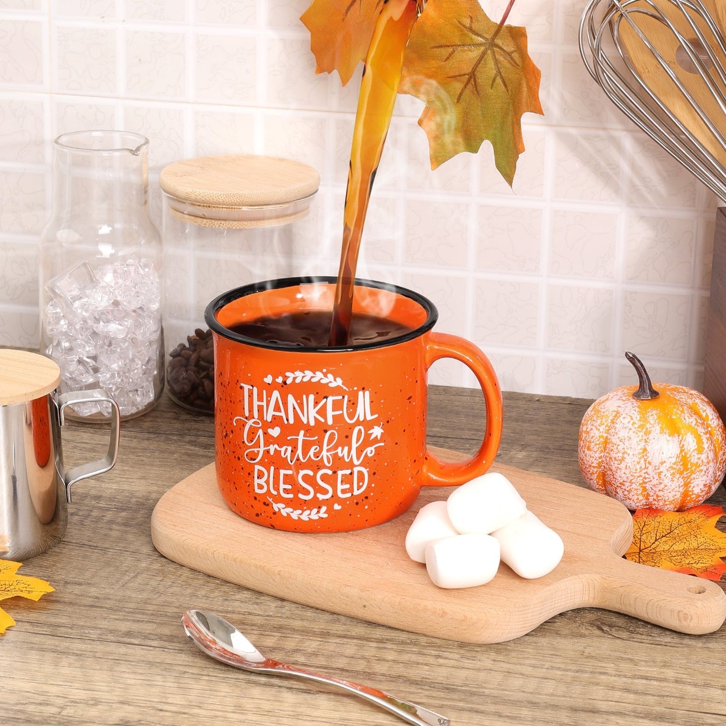 Thanksgiving Ceramic Coffee Mug Fall Cup 13oz momhomedecor