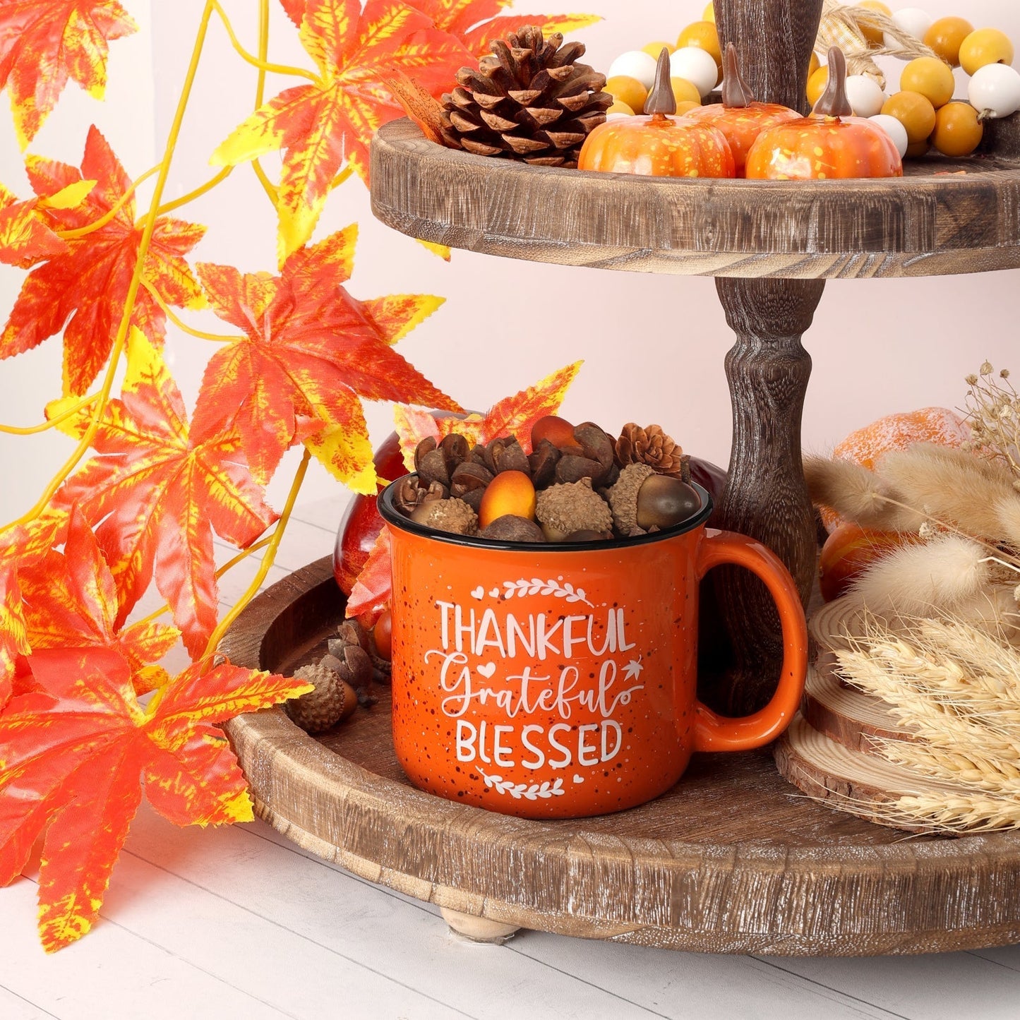 Thanksgiving Ceramic Coffee Mug Fall Cup 13oz momhomedecor