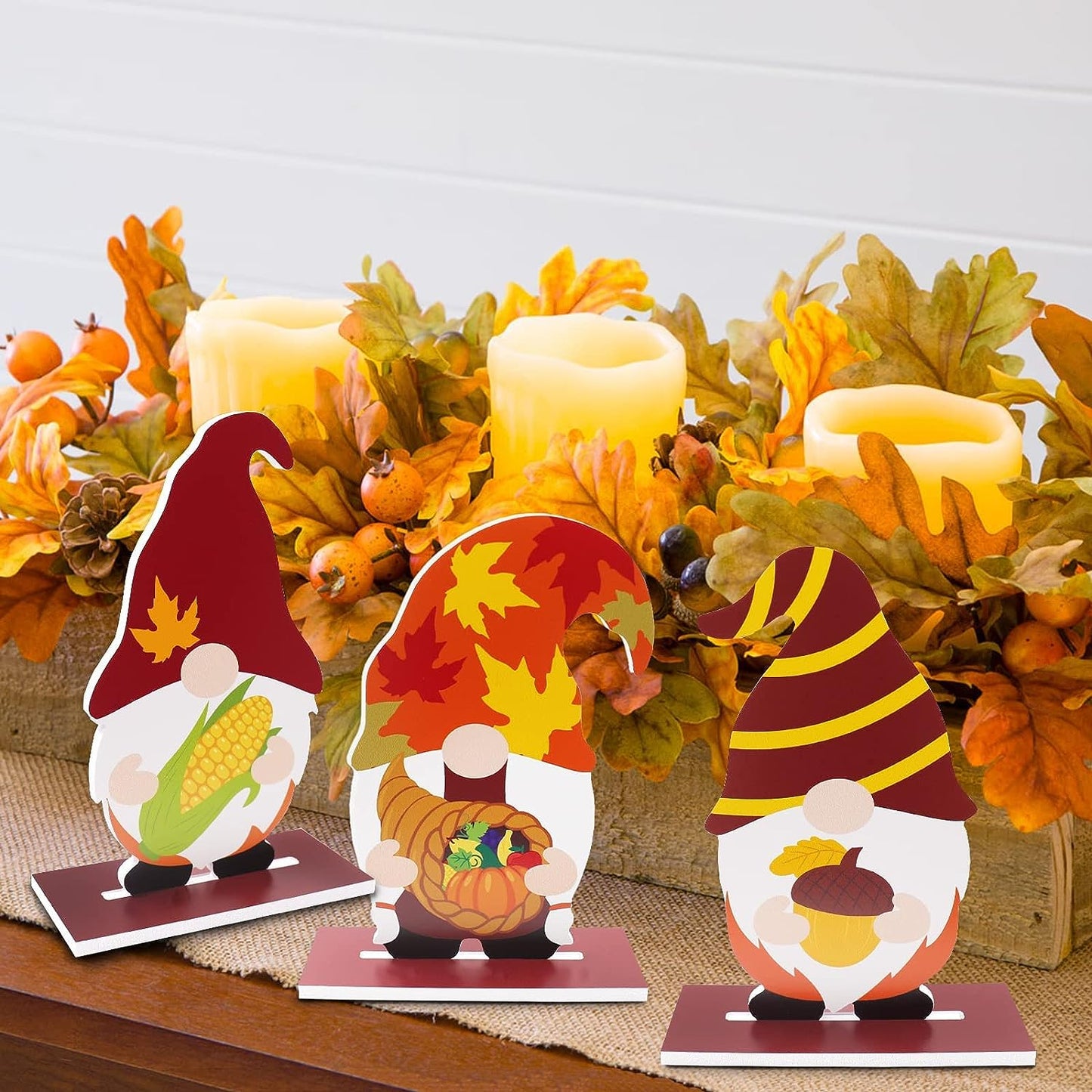 Thanksgiving Gnome Table Decorations Set of 5 momhomedecor
